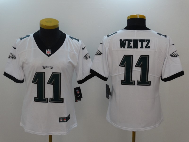 Women Philadelphia Eagles #11 Wentz White Nike Vapor Untouchable Limited NFL Jerseys->phoenix suns->NBA Jersey